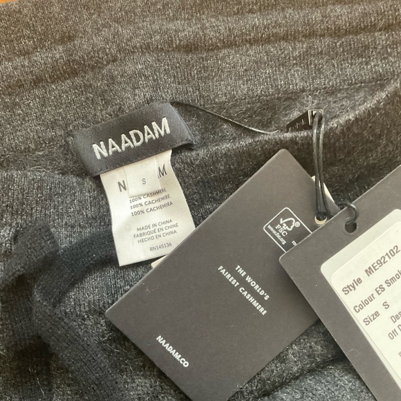 NAADAM Brand New! Off Duty Cashmere Jogger Smoke Size S - Picture 4 of 4